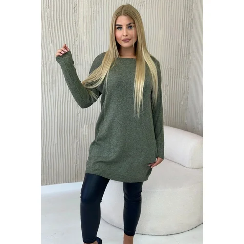 Kesi Viscose sweater with khaki pockets