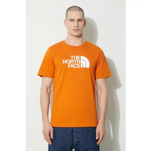 The North Face Pamučna majica M S/S Easy Tee za muškarce, boja: narančasta, s tiskom, NF0A87N5PCO1