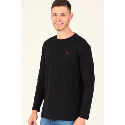 Dewberry T8588 BIKE COLLAR MEN'S SWEATSHIRT-BLACK Cene