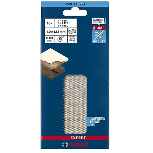 Bosch Brusna mreža 80x1.33mm 80/120/180 10/1 M480 Expert 2608901205 Cene