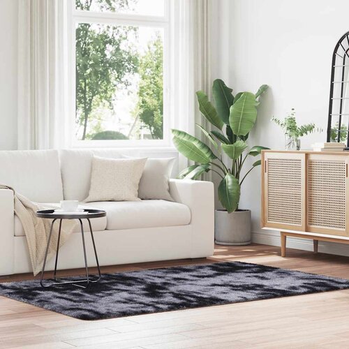 VidaXL Čupavi tepih s visokim vlaknima tamnosiva 130x200 cm poliester Slike