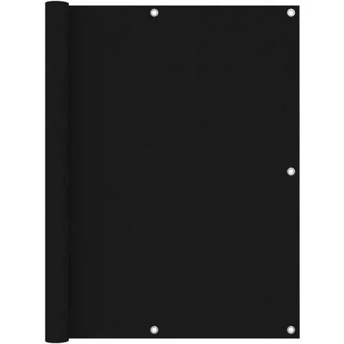 vidaXL Balkonsko platno črno 120x600 cm oksford blago, (20610584)