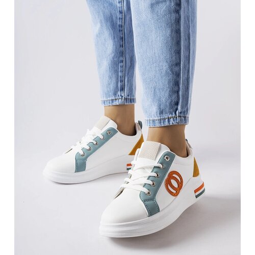 Gemre White Sneakers with Colorful Inserts Passaic Cene