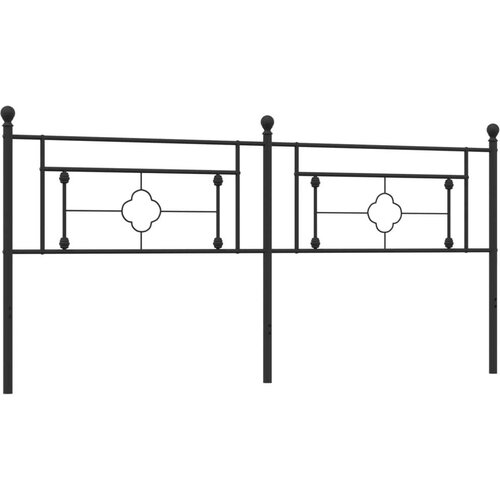 Metalno uzglavlje crno 193 cm Slike