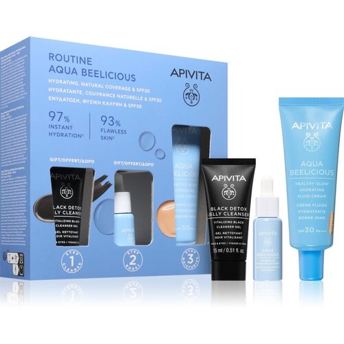 Apivita Aqua Beelicious Hydrating & Natural Coverage Routine Set set za osvetljevanje kože in hidratacijo Cene