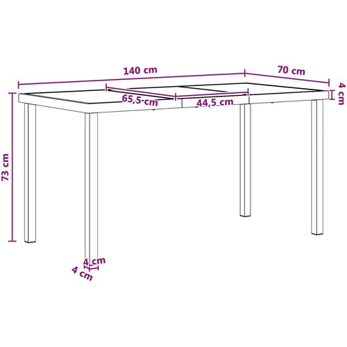  Vrtni set za objed 5 pcs Crna i antracit 140 x 80 x 73 cm Slike
