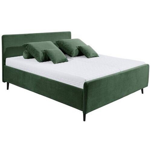 MID.YOU OBLAZINJENA POSTELJA 160 cm x 200 cm , tekstil, leseni material olivno zelena Slike