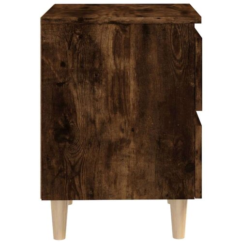  Noćni ormarići s nogama 2 kom boja dimljenog hrasta 40x35x50 cm Slike