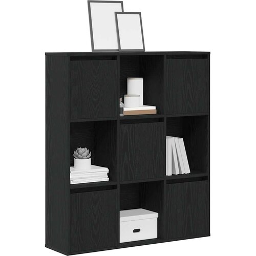  Regal za knjige crni hrasta 89x24x101,5cm od konstruiranog drva Cijene