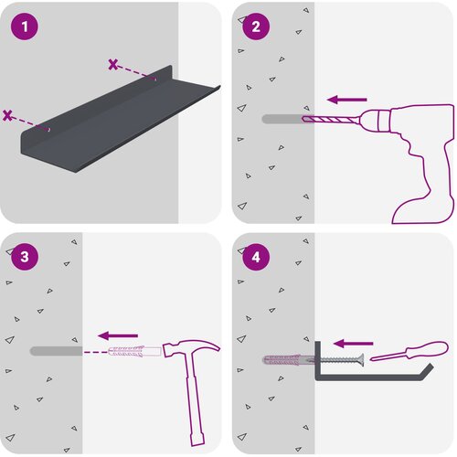  Lebdeća polica Zidne 3 pcs Antracit 40 x 9 x 2,5 cm Čelik Slike