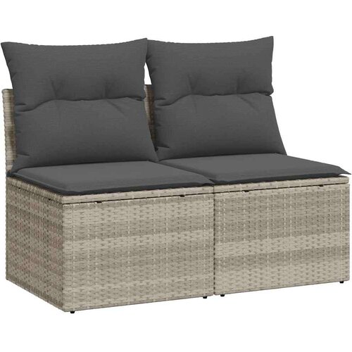 VidaXL 4-dijelni set vrtnih sofa s jastucima od poliratana i bagrem Slike