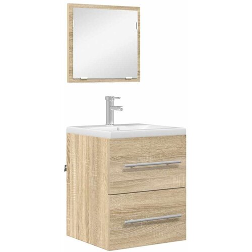  Set namje&amp;scaron;taja za kupaonicu s ladicama Smeđa 41 x 38,5 x 48 cm Slike