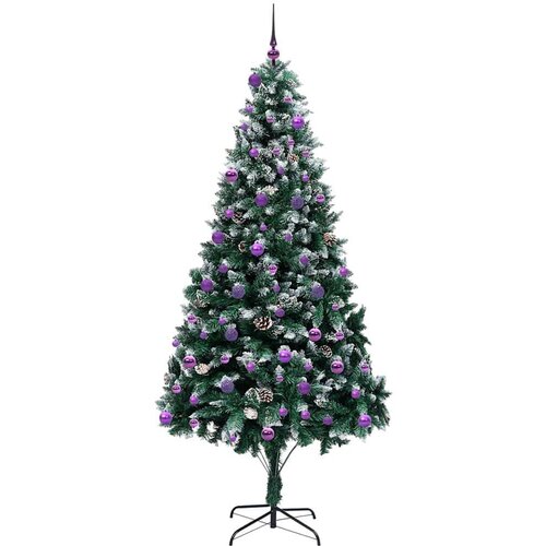 VidaXL Umjetno božićno drvce Zelena 240 cm PVC i Čelik i Plastika Slike