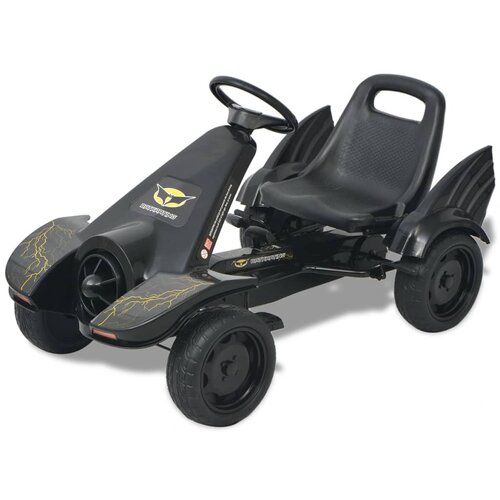 The Living Store Gokart na Pedale z Nastavljivim Sedežem Črne Barve - Gokart Na Pedale, (21427563) Cene