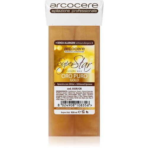 Arcocere Professional Wax Oro Puro Gold vosak za epilaciju sa šljokicama zamjensko punjenje 100 ml Cijene