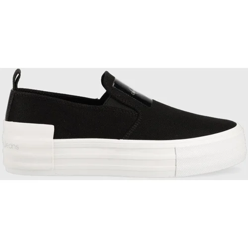 Calvin Klein Jeans Teniske BOLD VULC FLATF SLIP ženske, vijolična barva, YW0YW01040