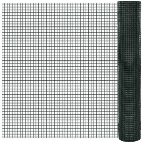  Žičana ograda za koko&amp;scaron;i pocinčana s PVC oblogom 25 x 1 m zelena Slike