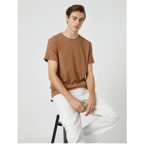 Koton T-Shirt - Brown - Regular fit