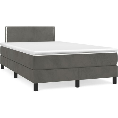  box spring s madracem tamnosivi 120 x 190 cm baršun Cene