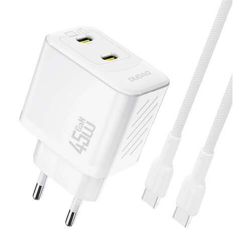 Dudao A28PCEU 45W PD 2X USB-C STENSKI POLNILEC ZA TELEFONE 5V 3A, (5000306003) Slike