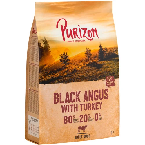 Purizon Black-Angus govedina s puranom Adult - brez žit - 4 kg (4 x 1 kg)