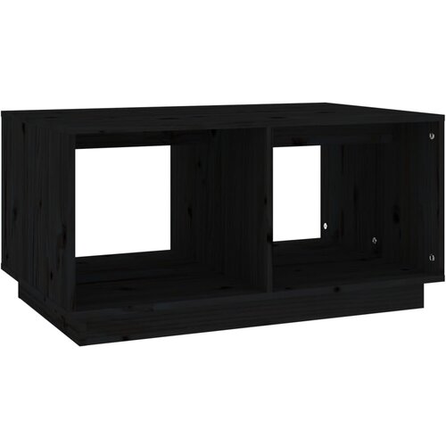 Maison Chic Klubska mizica - kavna mizica - Nizka mizica črna 80×50×40 cm trdna borovina, (21755334) Cene