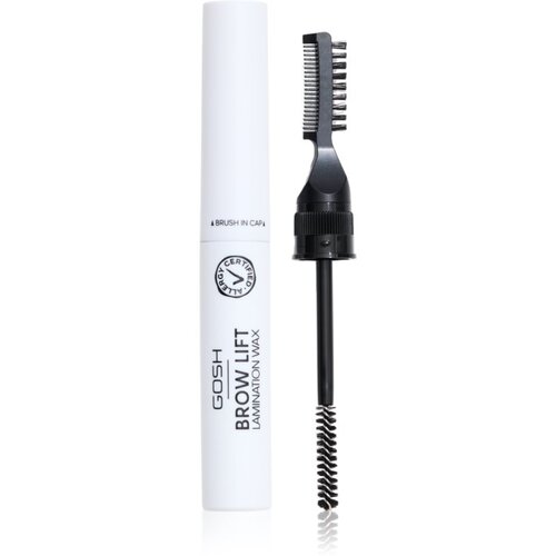 Gosh Copenhagen Brow Lift Lamination Wax vosek za fiksacijo obrvi s krtačko 2v1 odtenek 001 Clear 6 ml Cene