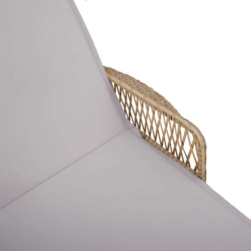 VidaXL Sončni ležalnik Bež in svetlo siva PE ratan 157 x 55 x 92 cm Slike