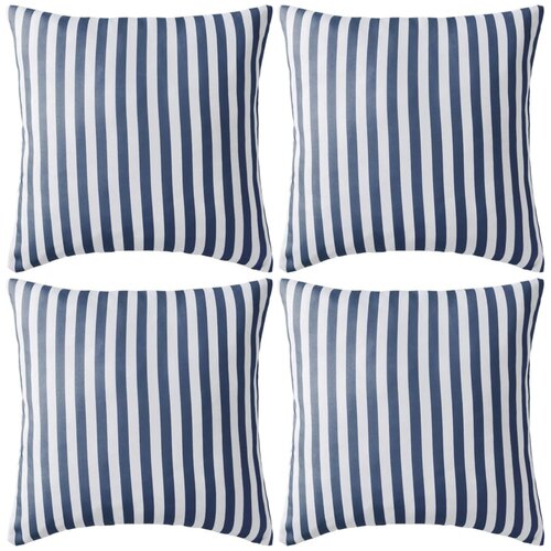 VidaXL Zunanje blazine 4 kosi črtaste 45x45 cm mornarsko modre, (21050202) Slike