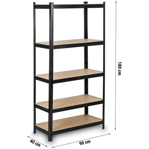  Metalni stalak za odlaganje 180 x 90 x 40 cm Humberg HR-813 crni Slike