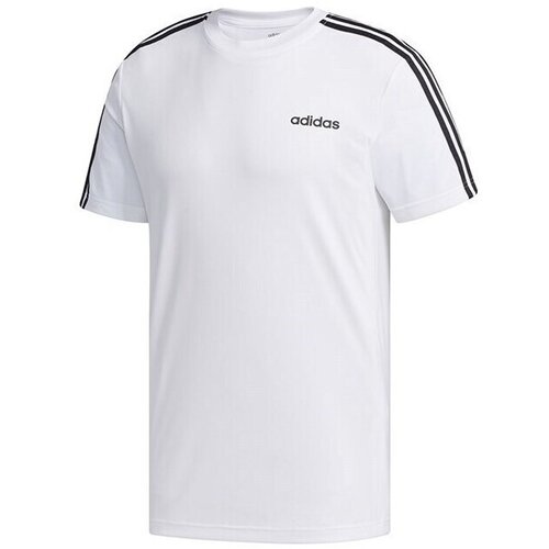 Adidas Majice s kratkimi rokavi D2M 3STRIPES Tee Bela Cene