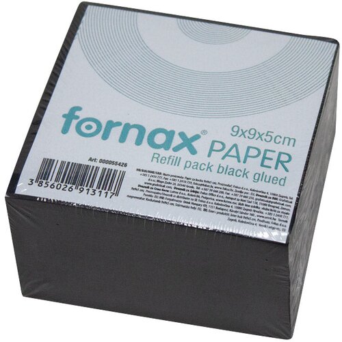  PAPIR ZA KOCKU 9X9X5CM LJEPLJENI FORNAX CRNI Cene