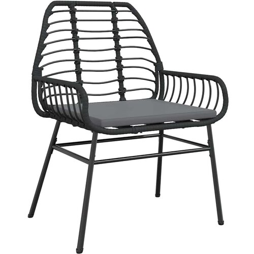  Vrtna garnitura - 9-dijelni vrtni blagovaonski set s jastucima crnog poliratana - Crna i tamno siva 200 x 100 x 74 cm 8 Slike