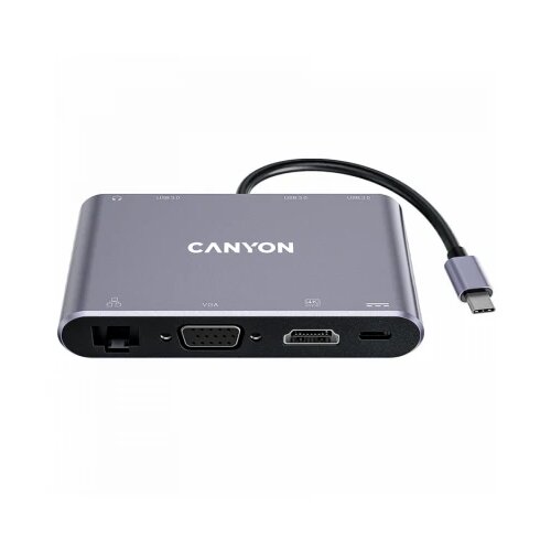 Canyon hub DS-14 8in1 4k USB-C Dark Grey Cene
