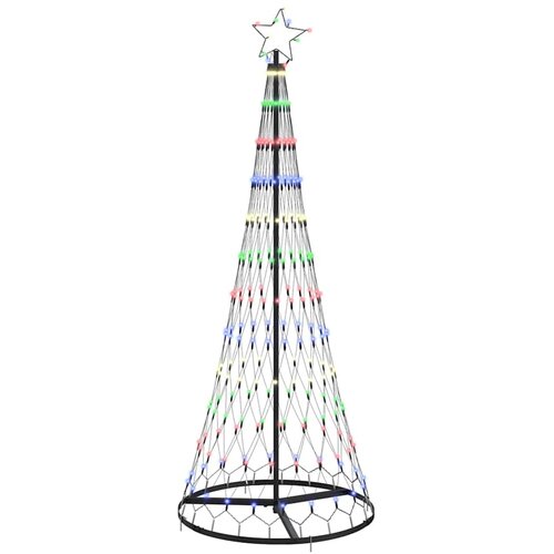 vidaXL LED božično drevesce večbarvno 71 x 71 x 184.5 cm Kovina, (5000068011) Cene