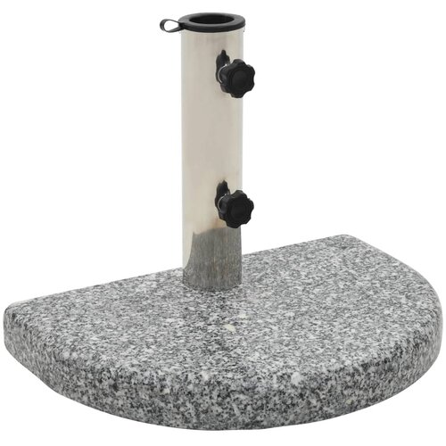 vidaXL Podstavek za senčnik granit 10 kg zaobljen sive barve, (20965722) Cene