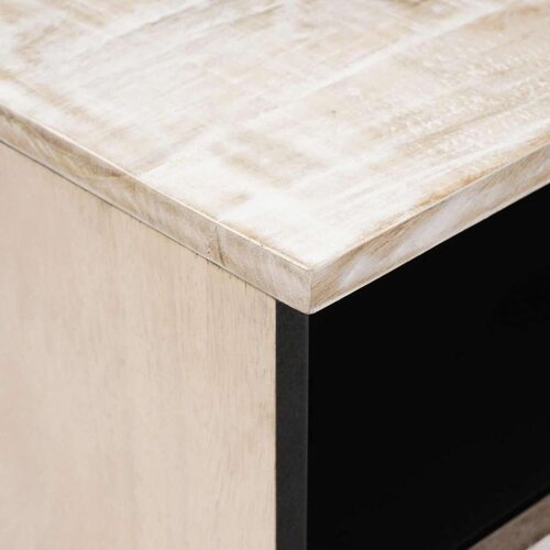  Ormar za krevet 2 pcs Bijelo 40 x 33 x 46 cm Čvrsto drvo manga - Bijelo 2 Slike