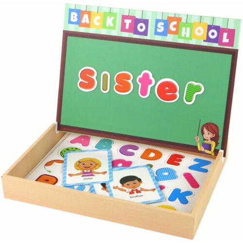  set of educational magnetic puzzles with a multifunctional board Slike