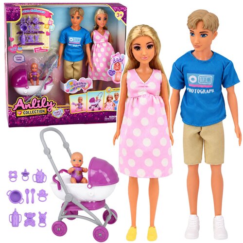 Anlily Pregnant Dolls Family Baby Child Stroller Accessories Slike