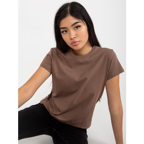 BASIC Feel Good T-shirt-RV-TS-4623.40-brown Cene