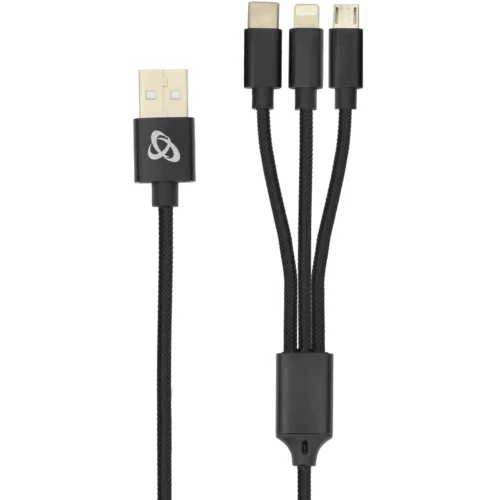 S Box KABEL USB 2.0 Muški -> 8-pin/Type-C/Micro USB Muški, 2.4 A, 1 m, (08-usb-3in1)