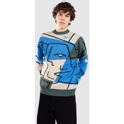 Blue Tomato Graphic Knit Pulover blue Cene