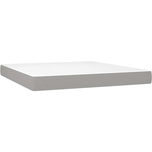  Krevet box spring s madracem svjetlosiva 160x200 cm tkanina Slike