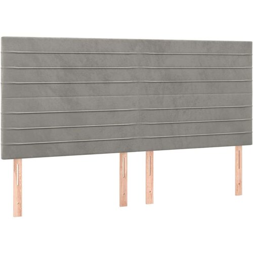 VidaXL Krevet s oprugama i madracem svjetlosivi 180x200 cm bar&amp;scaron;unasti Slike
