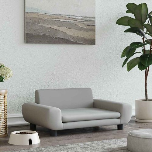  Krevet za pse svjetlosivi 70 x 45 x 33 cm baršunasti Cene