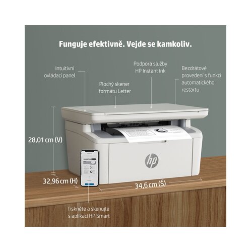 HP MFP LaserJet M140w &amp;scaron;tampač/skener/kopir/wireless 7MD72F Slike