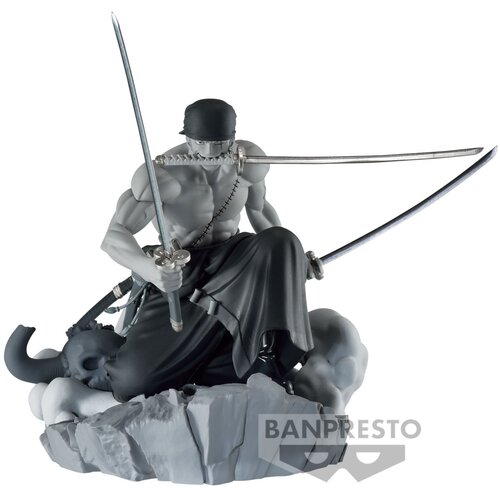 Bandai banpresto - enodelna akcijska figurica roronoa zoro, dioramatična (the tones), 15 cm, (20838287) Slike