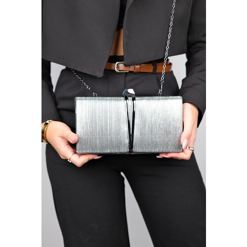 LuviShoes 721 Platinum Laser Women's Evening Dress Bag Slike