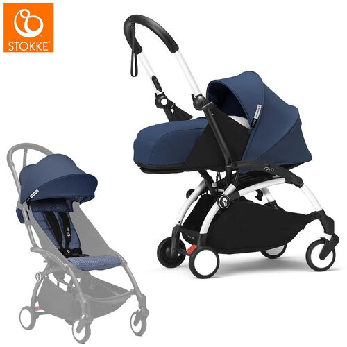 Stokke yoyo³ dječja kolica 2v1 newborn pack 0+ air france blue (white frame) Cijene