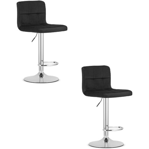 Brandless Hocker PROT - črni žamet / kromiran podstavek x 2, (22060665) Cene